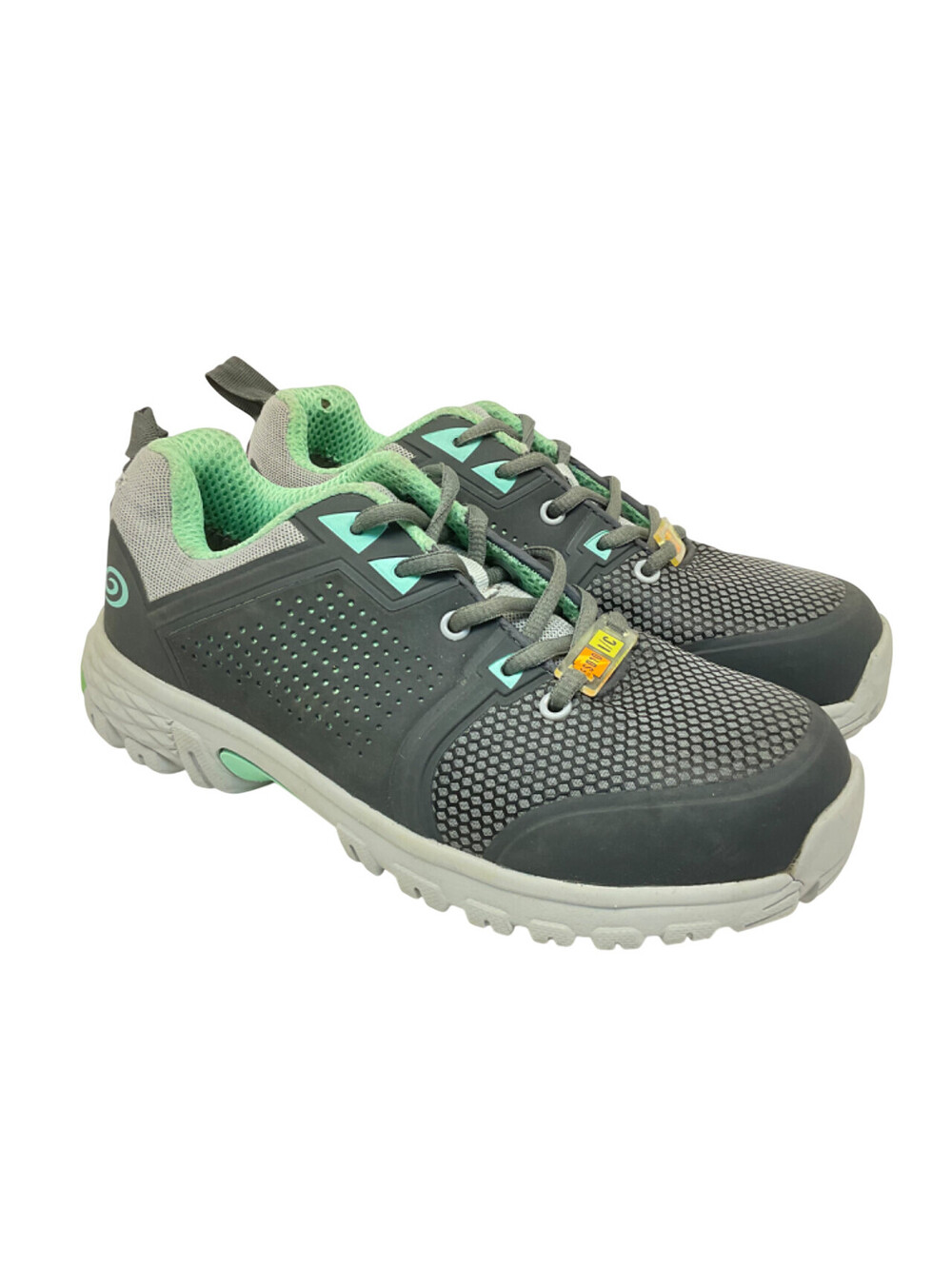 Nautilus Women's Zephyr Safety Toe Casual Shoes N1355 Gray/Mint Size 8W